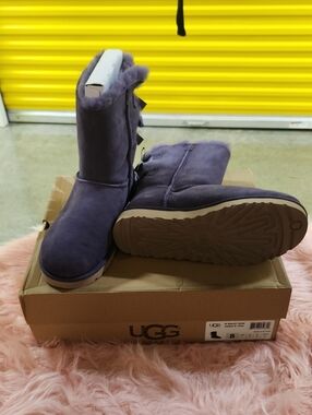 UGG Women's Tall Bow Boot - Lavender Suede